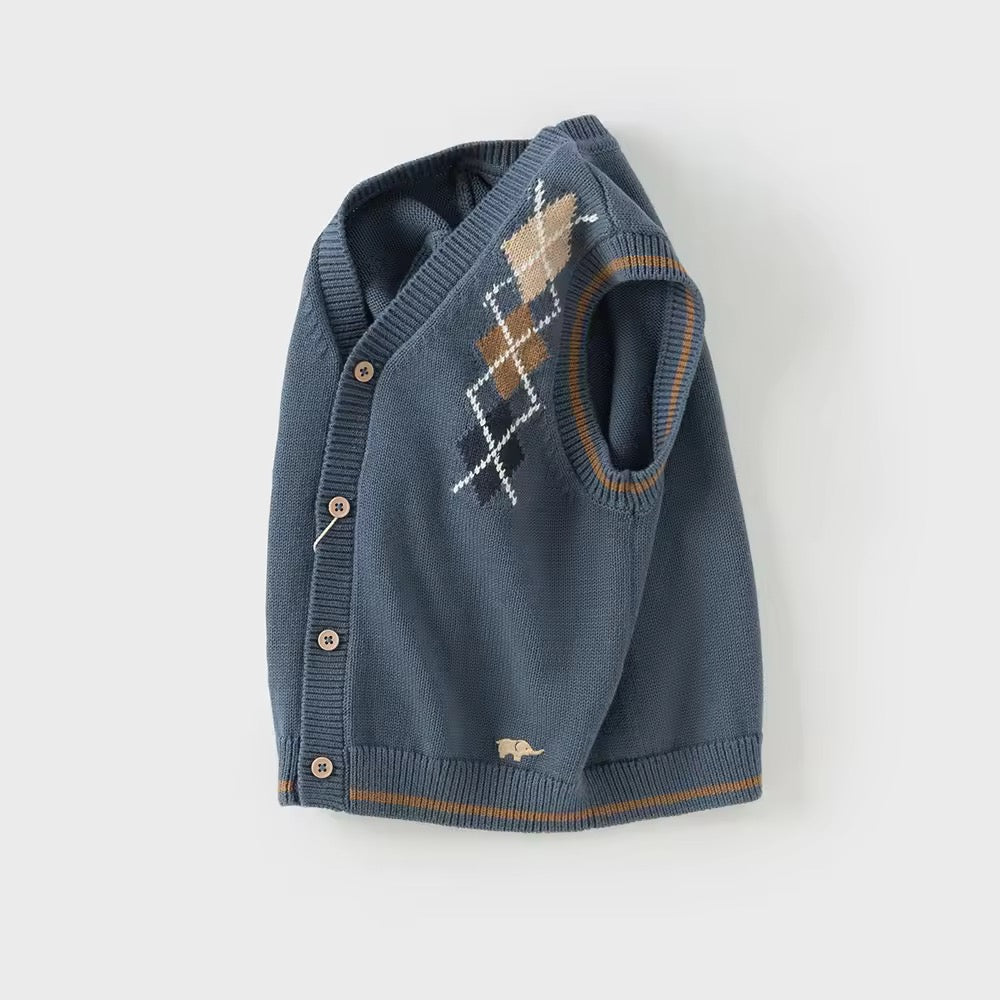 【予約】dave&bella デイブベラ アーガイルデザインベスト DB3253181