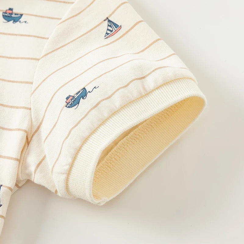 dave&bella デイブベラ ヨットデザインポロシャツ&ハーフパンツセット DB2248486