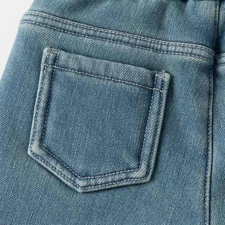 【予約】dave&bella デイブベラ フラワー刺繍裏起毛デニムパンツ DB4254070