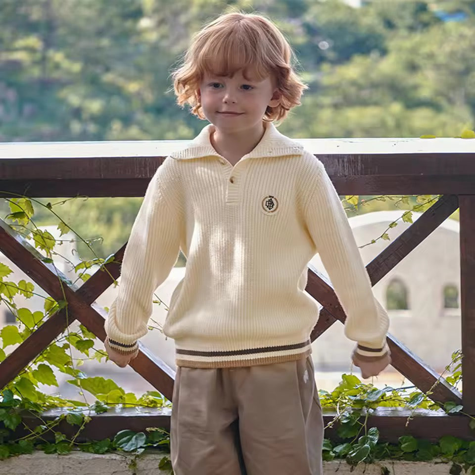 【予約】dave&bella デイブベラ ロゴポイントシンプルニット DK4254670