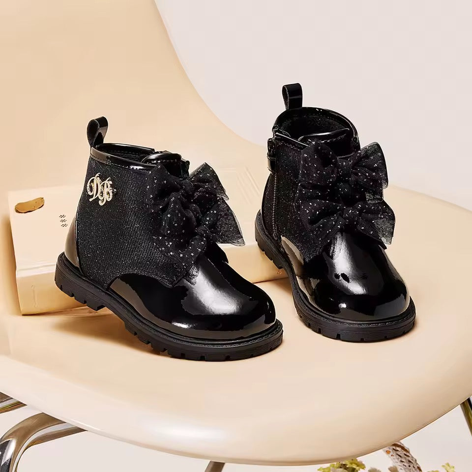 【予約】dave&bella デイブベラ ブラックリボンブーツ DB4254362