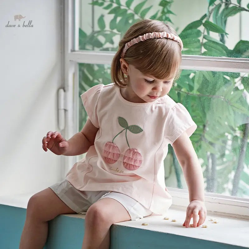 【120cm last one】dave&bella デイブベラ チェリーデザイントップス DB2241168