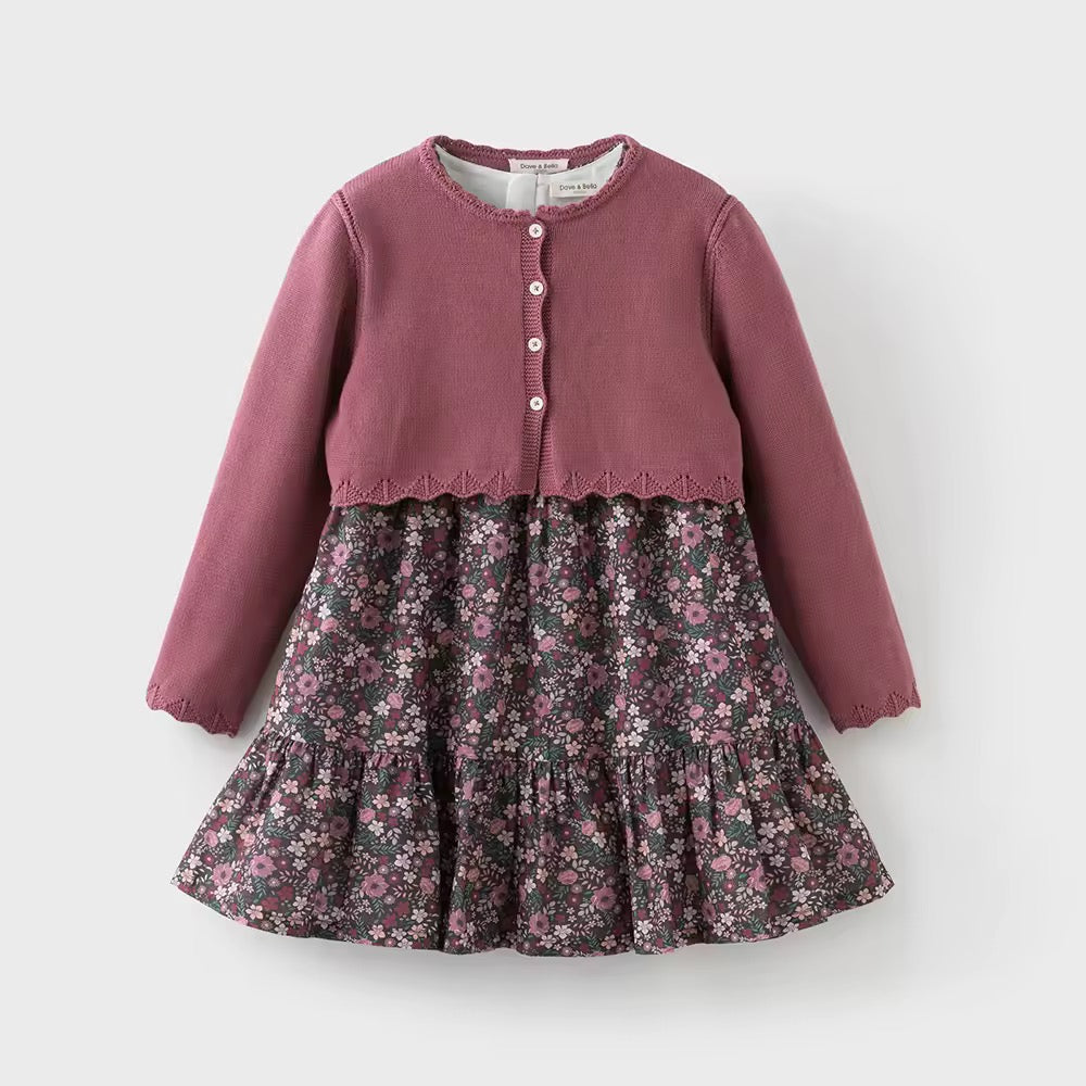 【予約】dave&bella デイブベラ カーディガン&フローラルワンピースセット DK3254790