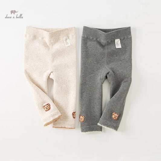dave&bella デイブベラ ベア刺繍裏起毛レギンスタイツ DB4238230
