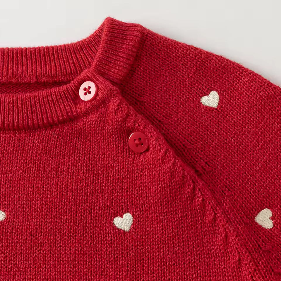 【予約】dave&bella デイブベラ ハート刺繍セーター DB4254247