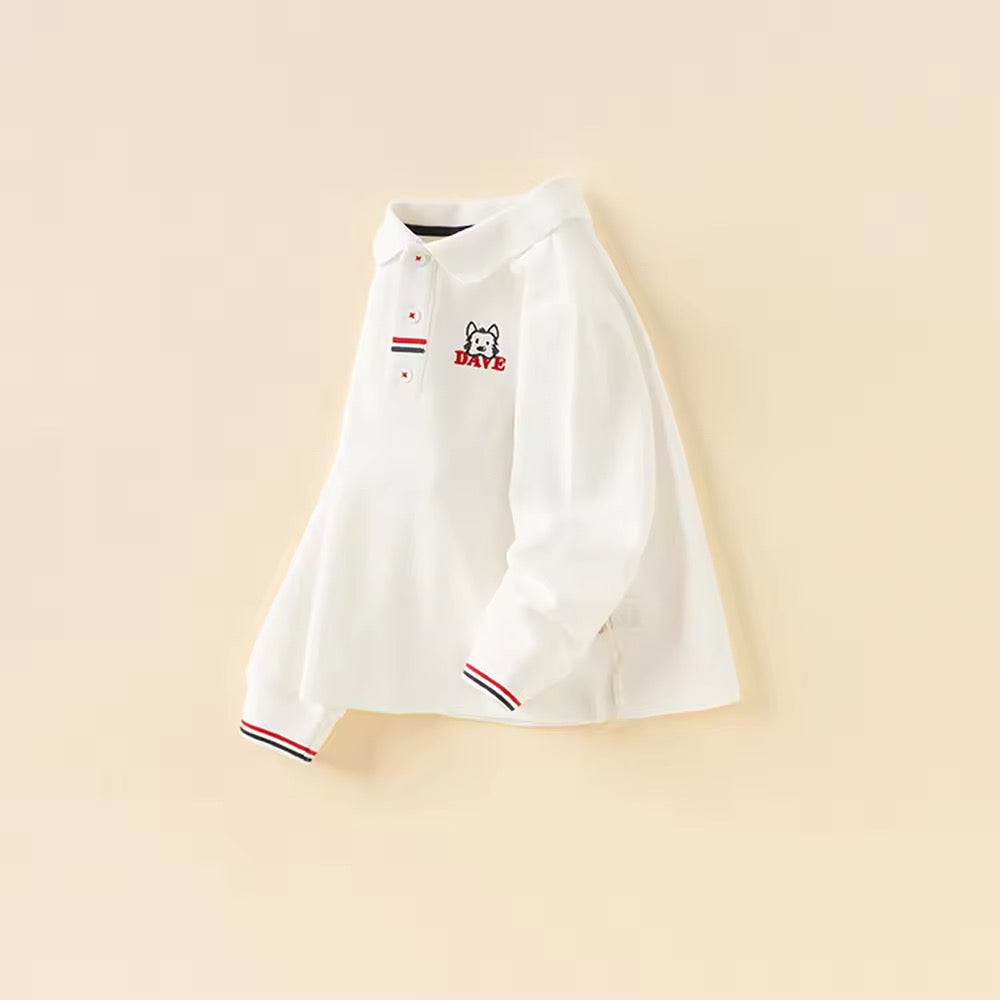 【予約】dave&bella デイブベラ ドッグ刺繍ポロシャツ DB3253488