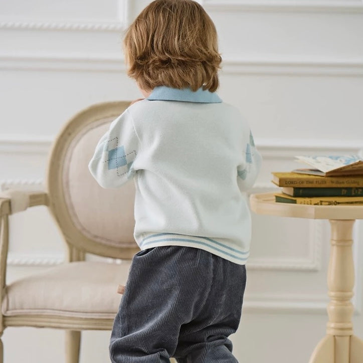 dave&bella デイブベラ アーガイルニットトップス DB3241877