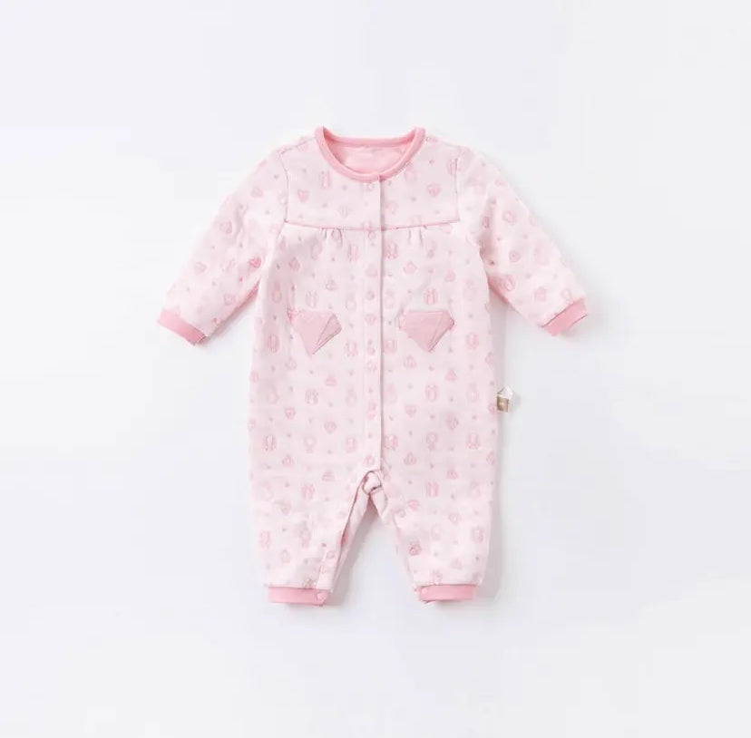 dave&bella デイブベラ  カバーオール ロンパース ピンク・ブルー 80cm