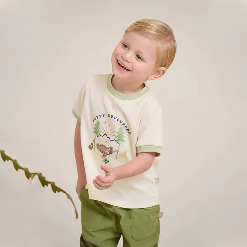 dave&bella デイブベラ リラックスくまさんアップリケTシャツ DB2250241