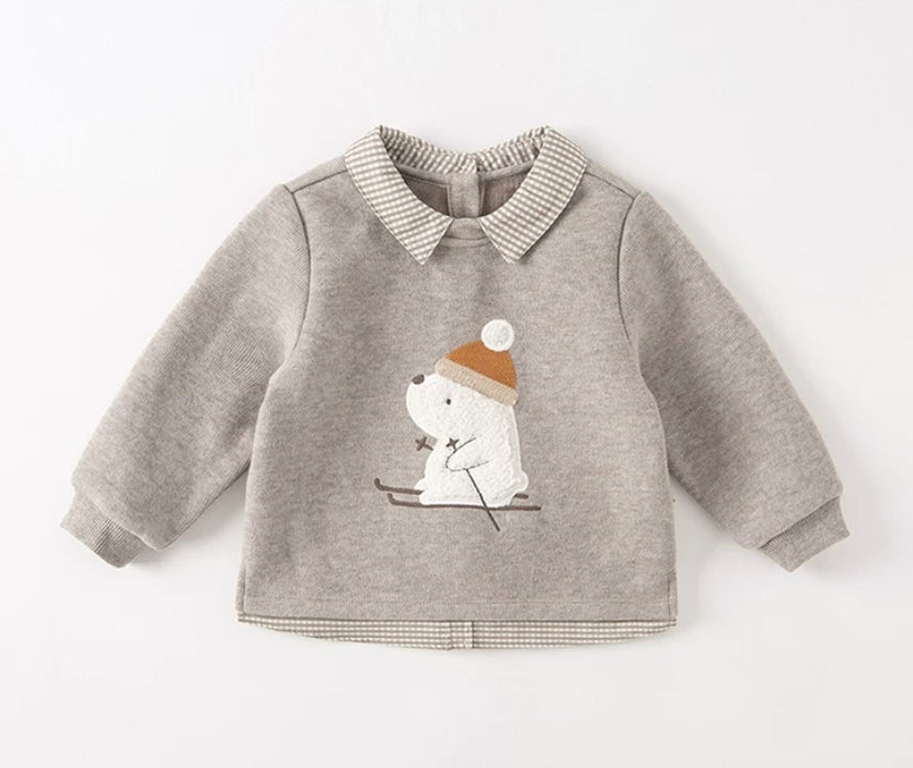 dave&bella デイブベラ 裏起毛スキーデザイントップス DB4223828