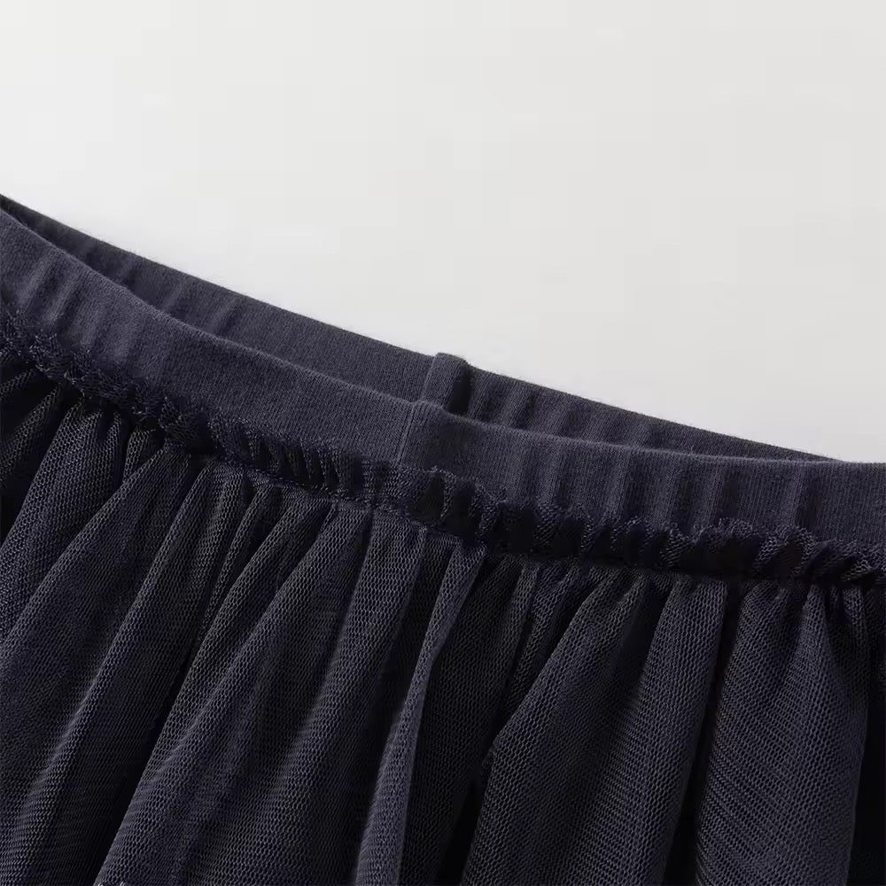 【予約】dave&bella デイブベラ ブラックリボンチュールスカートレギンス DK3253061