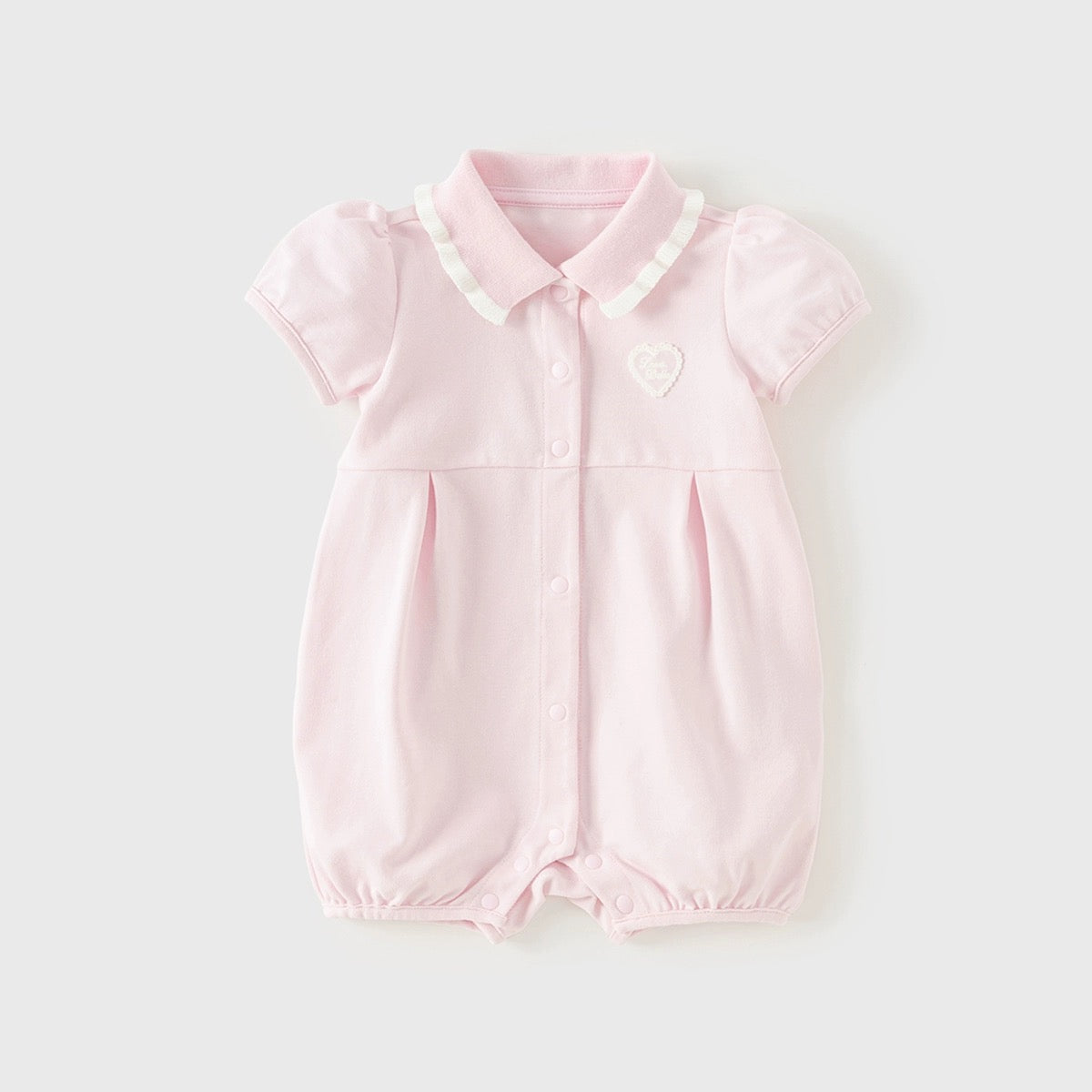 【73cm last one】dave&bella デイブベラ ピンクポロロンパース DB2240725