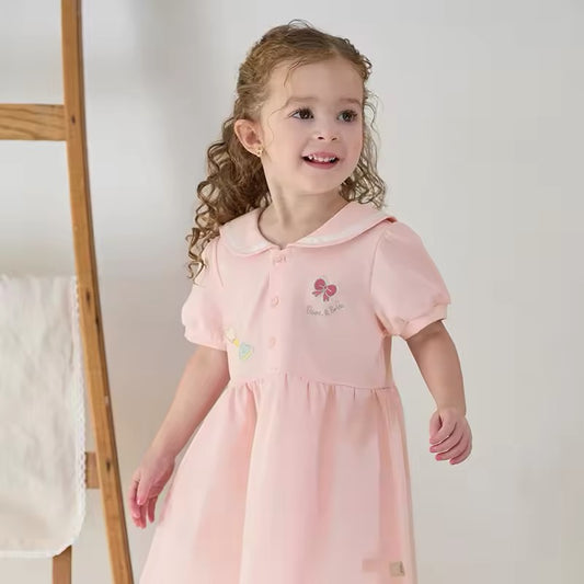 dave&bella デイブベラ セーラーカラーピンクポロワンピース DB2251707