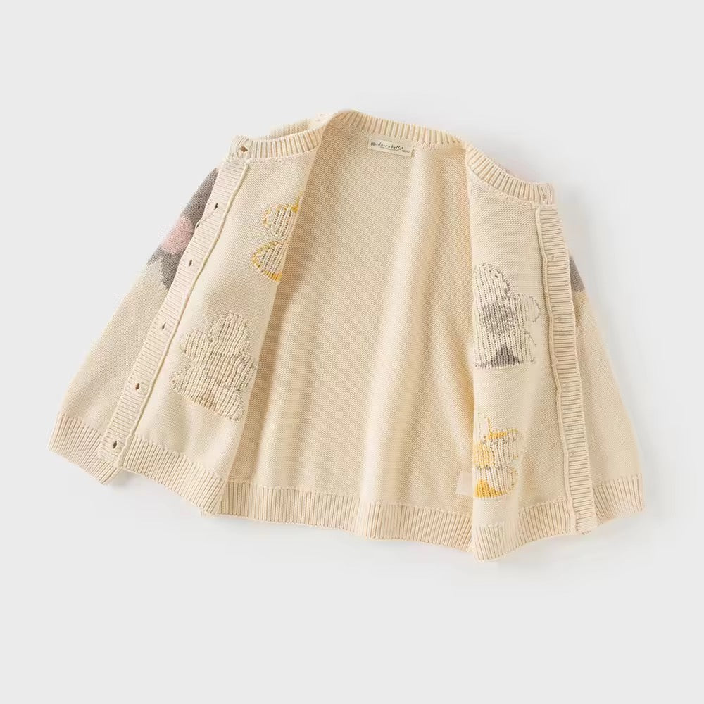 【予約】dave&bella デイブベラ フラワーデザインカーディガン DB3253001