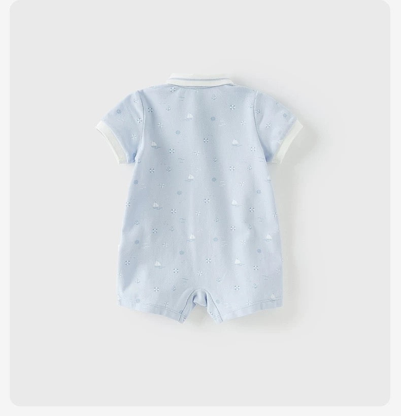 dave&bella デイブベラ ライトブルーマリンデザインロンパース DB2251573