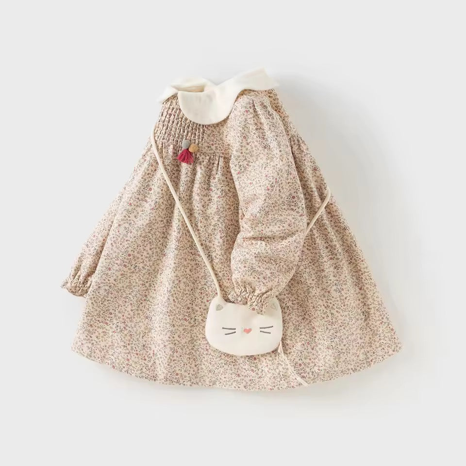 【予約】dave&bella デイブベラ ポシェット付きフローラルワンピース DB4254125