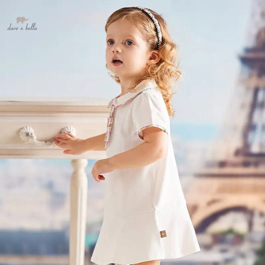 【73cm last one】dave&bella デイブベラ ホワイトポロワンピース DB2240944