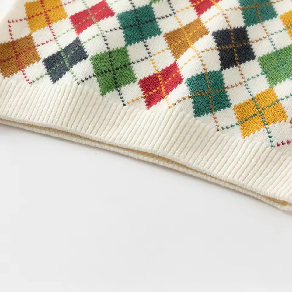 【予約】dave&bella デイブベラ カラフルアーガイルニット DB4243330