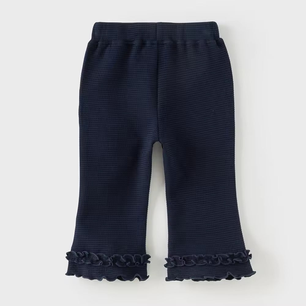 【予約】dave&bella デイブベラ 裾フリルフラワー刺繍パンツ DB3252417