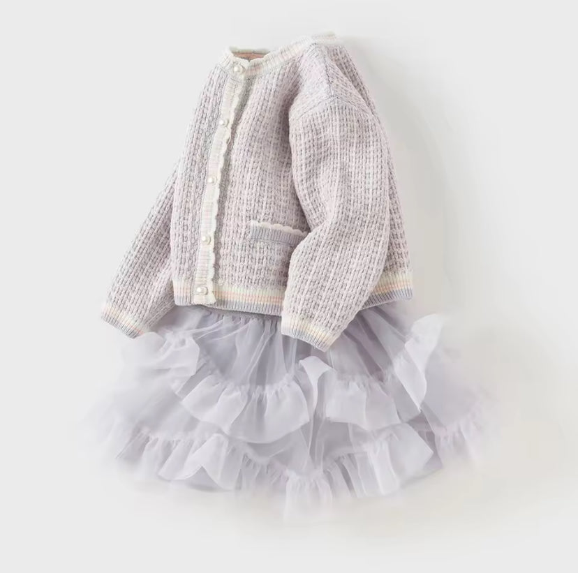 【予約】dave&bella デイブベラ カーディガン&チュールスカートセット DB3253538