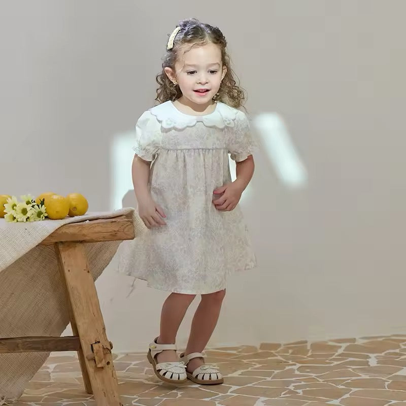 dave&bella デイブベラ フラワー刺繍襟フローラルワンピース DB2251296