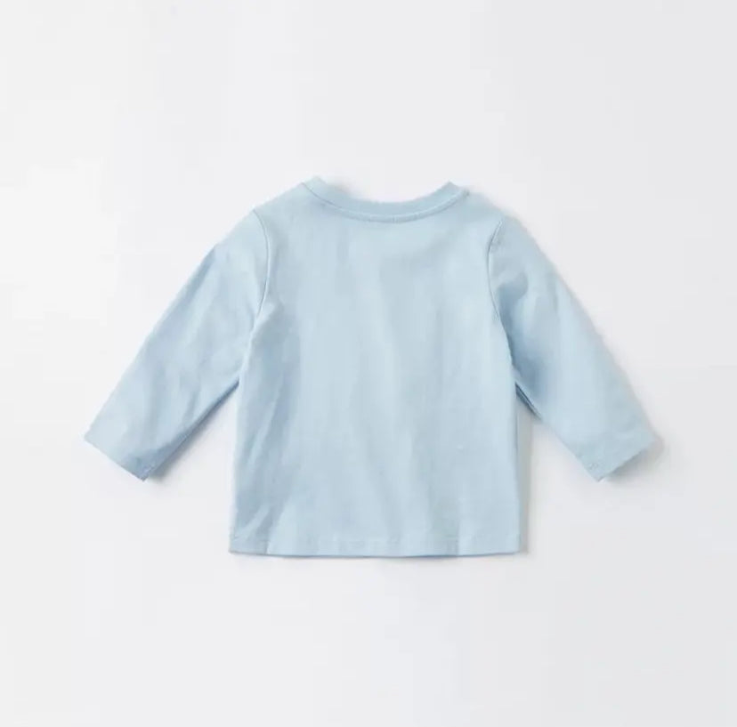 dave&bella デイブベラ ライトブルーシマウマロンT 90cm 120cm 130cm