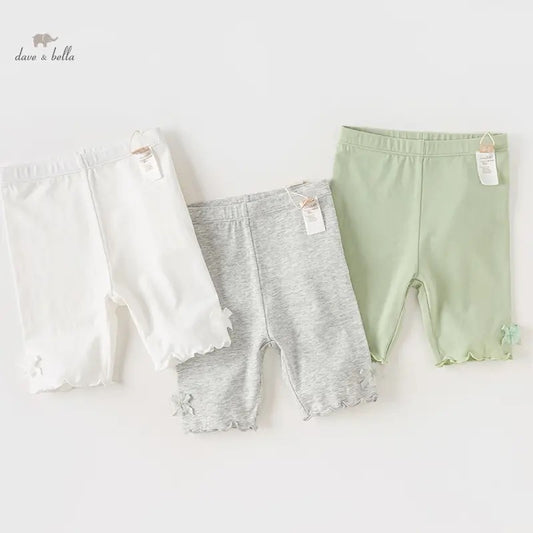 dave&bella デイブベラ 裾チュールリボンハーフレギンス DB2240802