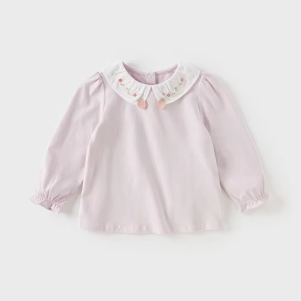 【予約】dave&bella デイブベラ いちご刺繍襟ブラウス DB3252647