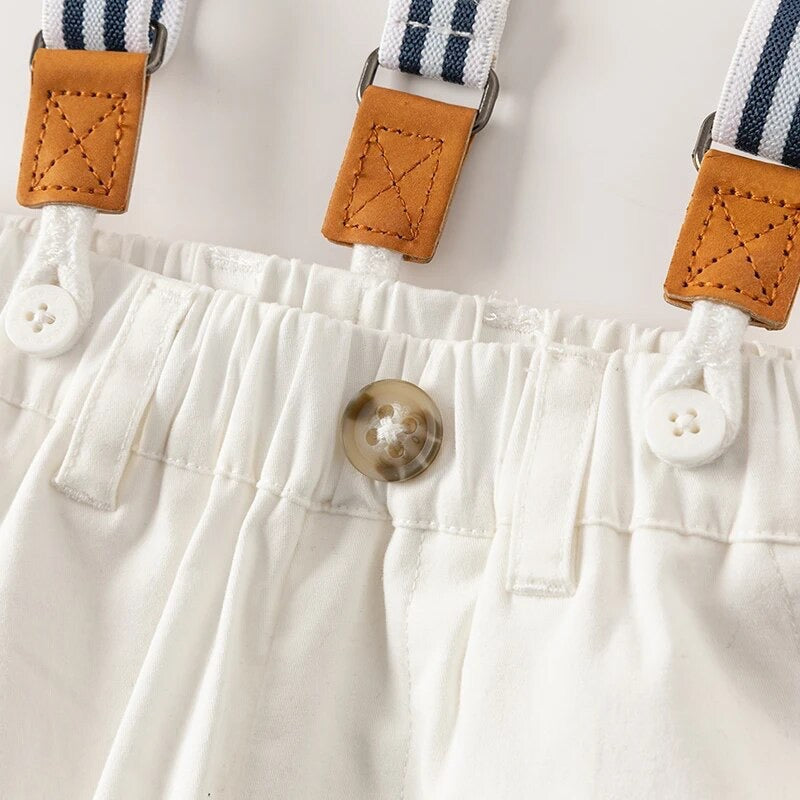 dave&bella デイブベラ ボウタイ付きイエローシャツ&サスペンダーパンツセット DB2241260