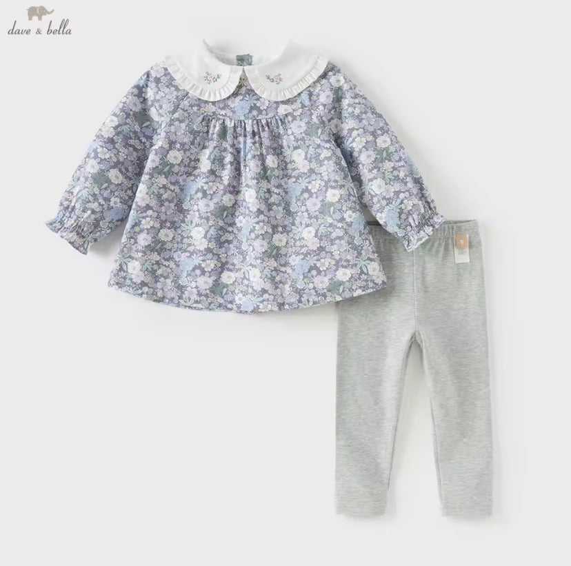 【予約】dave&bella デイブベラ フローラルトップス&レギンスセット DB3252690
