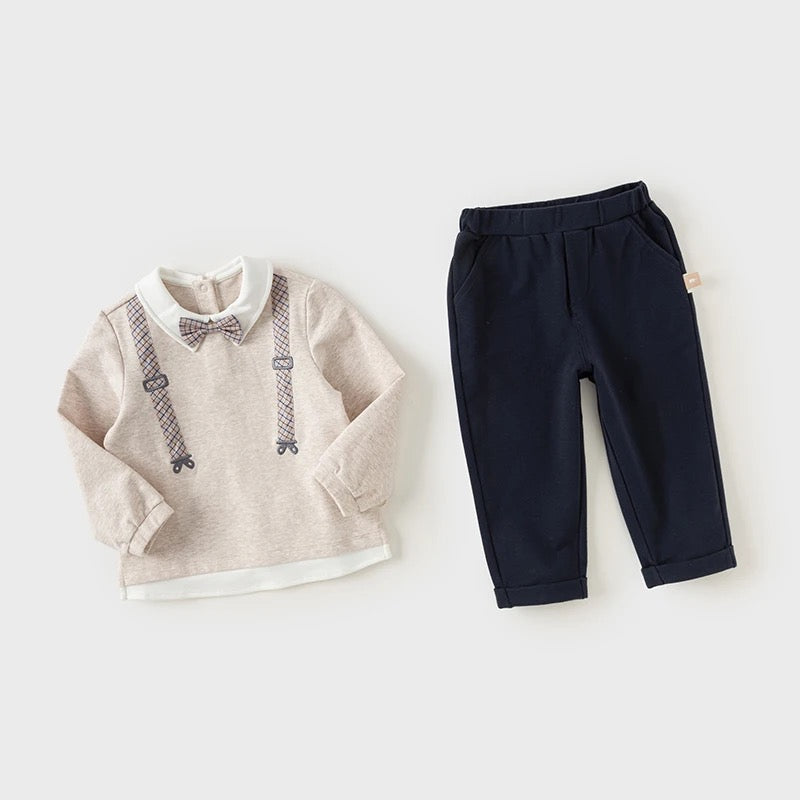 dave&bella デイブベラ ボウタイ付きサスペンダーデザインおめかしセットアップ DB3241960