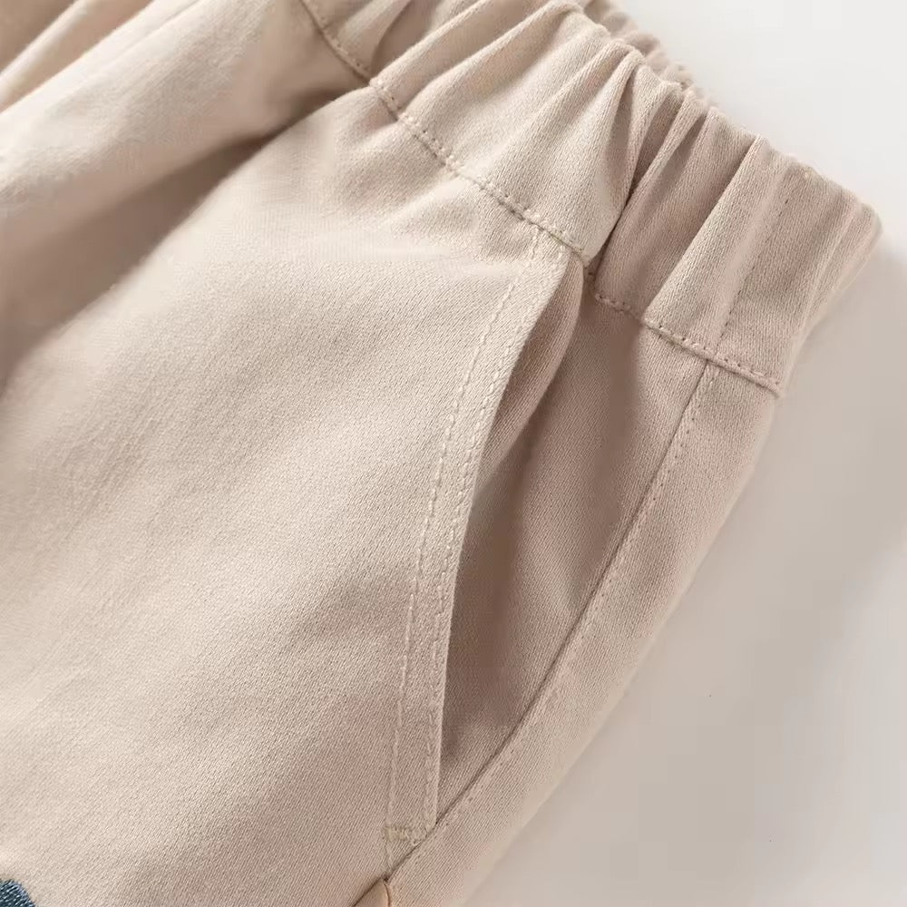 【予約】dave&bella デイブベラ ロゴ刺繍ベージュパンツ DB3253178