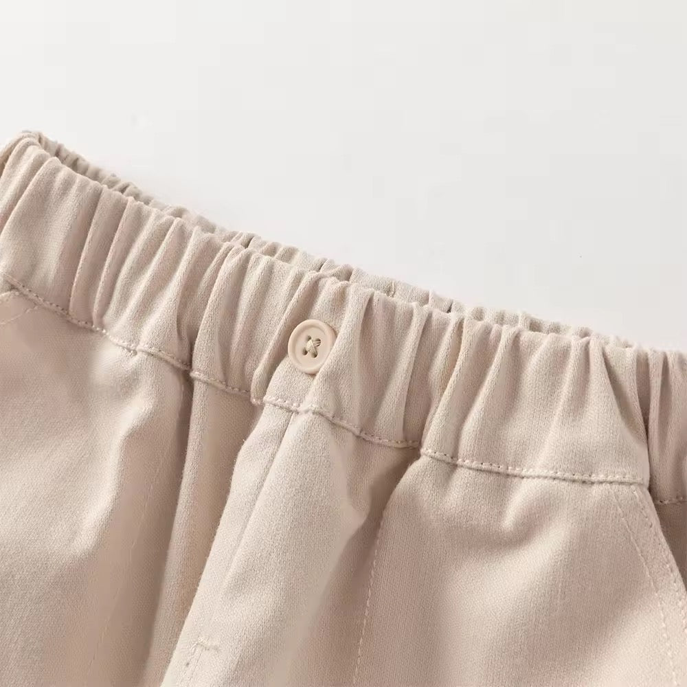 【予約】dave&bella デイブベラ ロゴ刺繍ベージュパンツ DB3253178