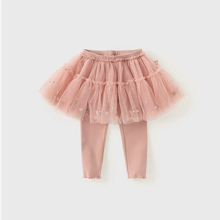 dave&bella デイブベラ フラワー刺繍チュールスカートレギンス DB3241731