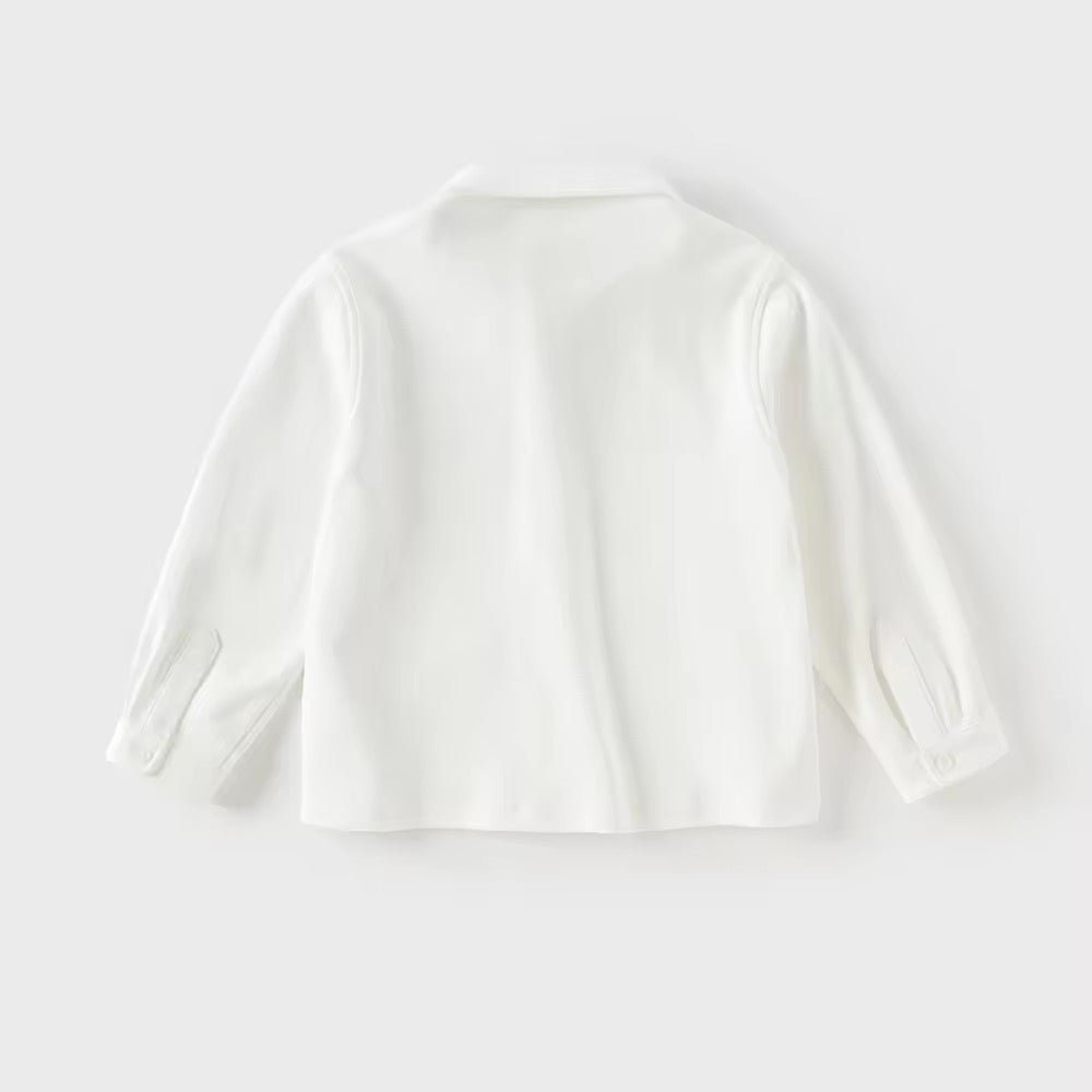 dave&bella デイブベラ ボウタイ付きロゴ刺繍シャツ DB3253496