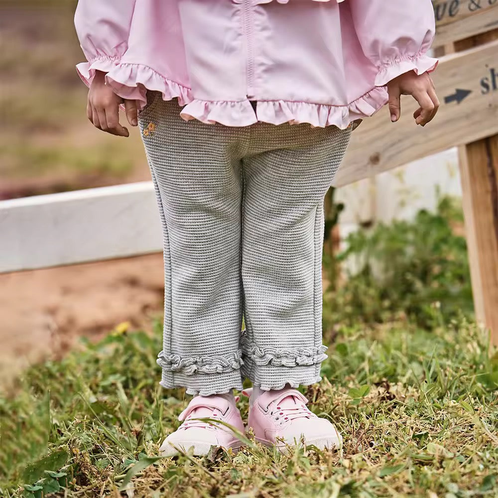 【予約】dave&bella デイブベラ 裾フリルフラワー刺繍パンツ DB3252417