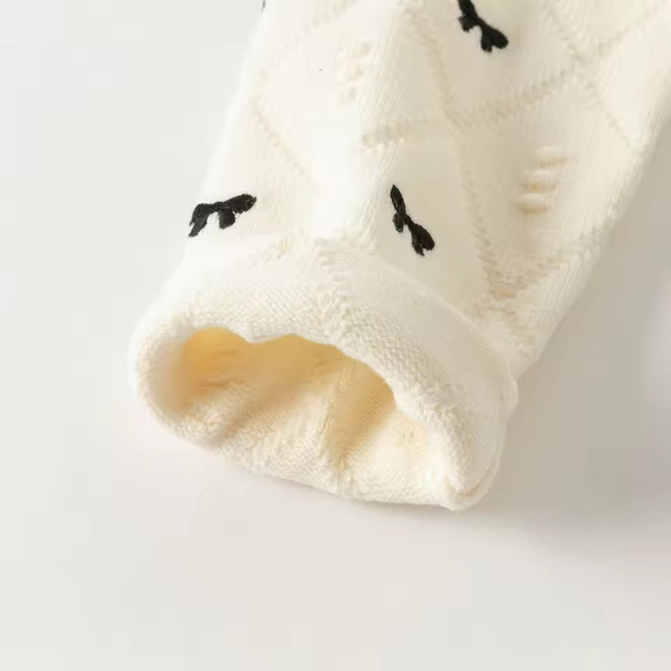 【予約】dave&bella デイブベラ リボン刺繍ニットワンピース DK4253846