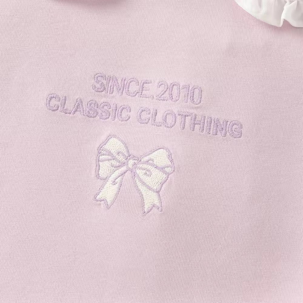 【予約】dave&bella デイブベラ フリル襟ピンクトップス DK3252777