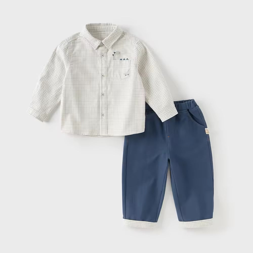 【予約】dave&bella デイブベラ ポケットダイナソーシャツ&パンツセット DB3252509