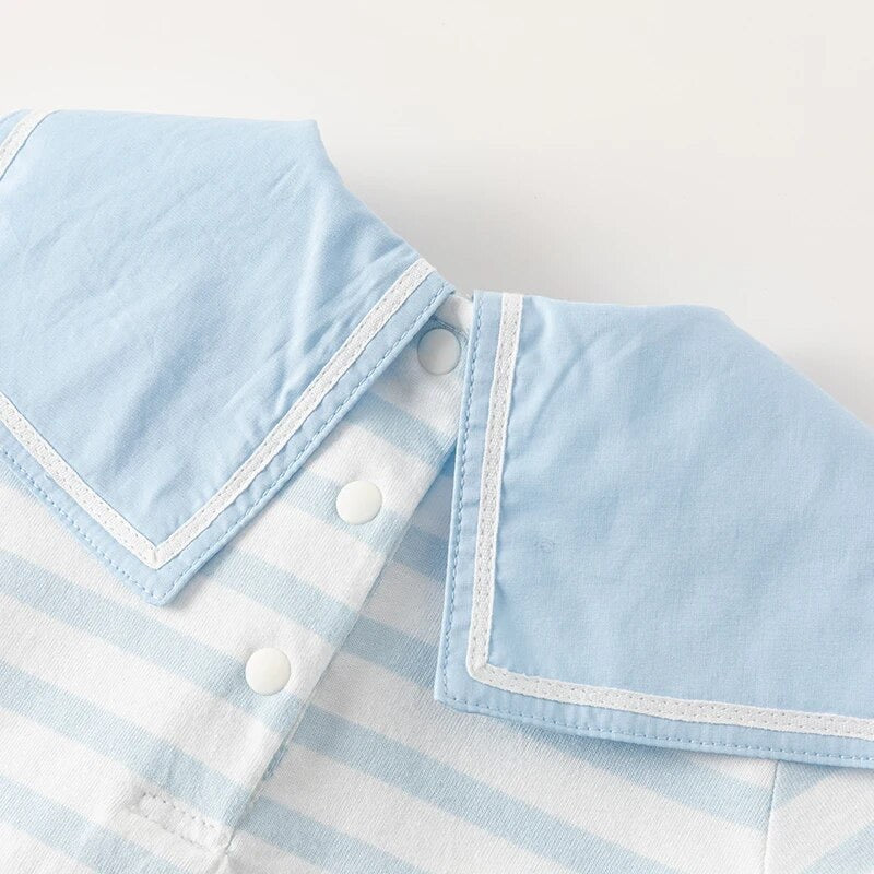 dave&bella デイブベラ セーラーライトブルーロンパース DB2241006