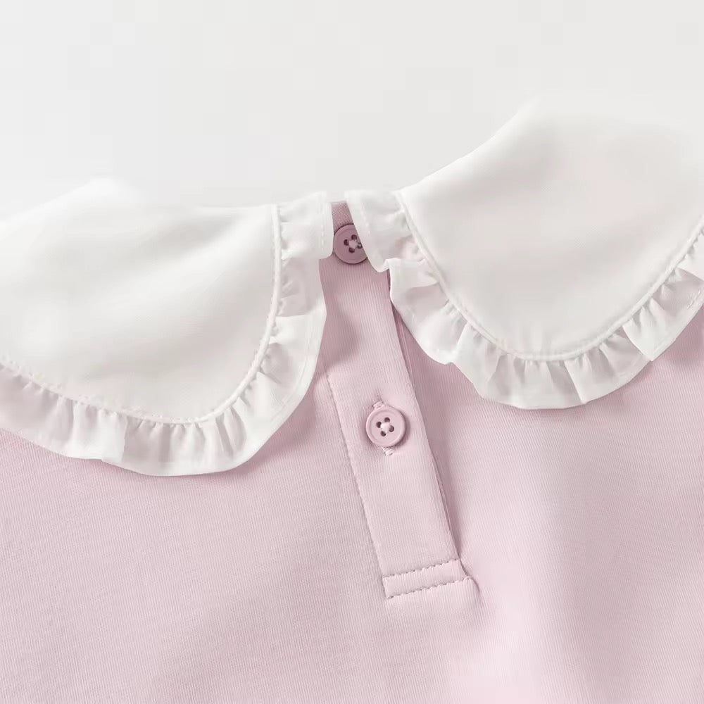【予約】dave&bella デイブベラ フリル襟ピンクトップス DK3252777