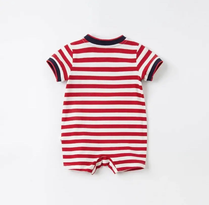 dave&bella デイブベラ レッドボーダーヨットロンパース 59cm 66cm