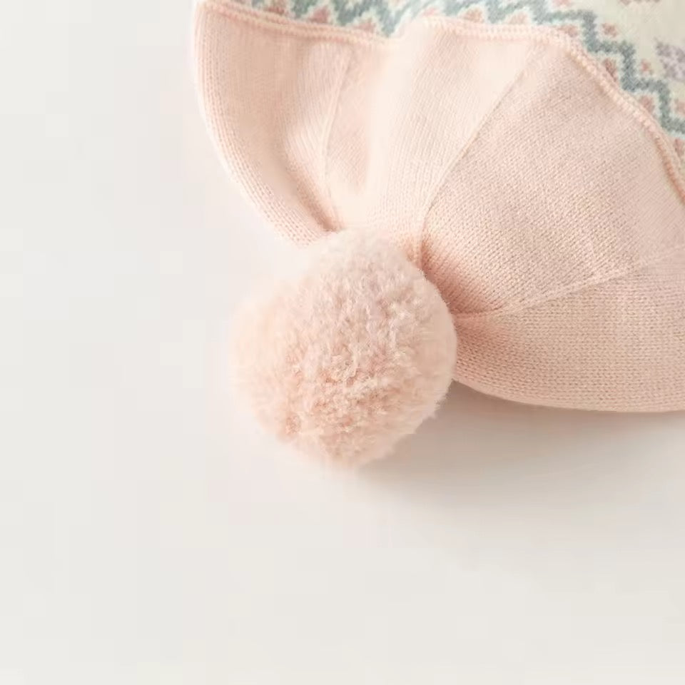 【予約】dave&bella デイブベラ ピンクウィンターデザインニット帽 DB4253559