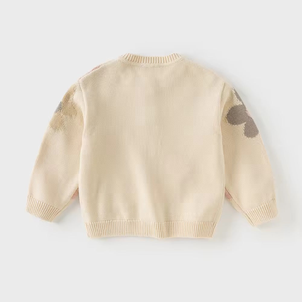 【予約】dave&bella デイブベラ フラワーデザインカーディガン DB3253001