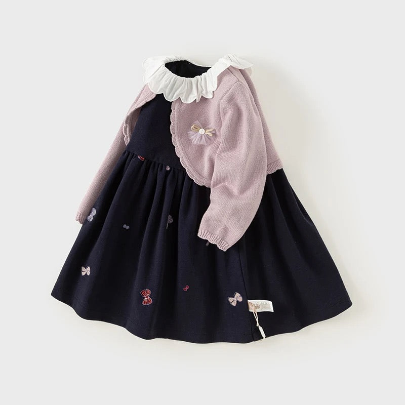 dave&bella デイブベラ ボレロドッキングリボン刺繍ワンピース DB3241599