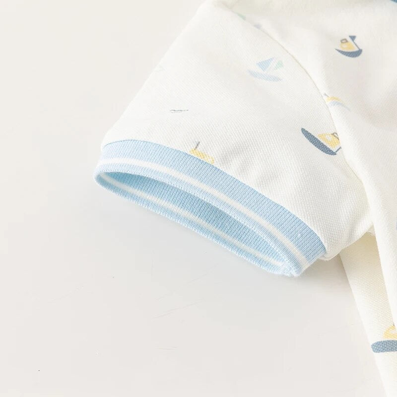 dave&bella デイブベラ ヨットデザインポロシャツ&ハーフパンツセット DB2241012