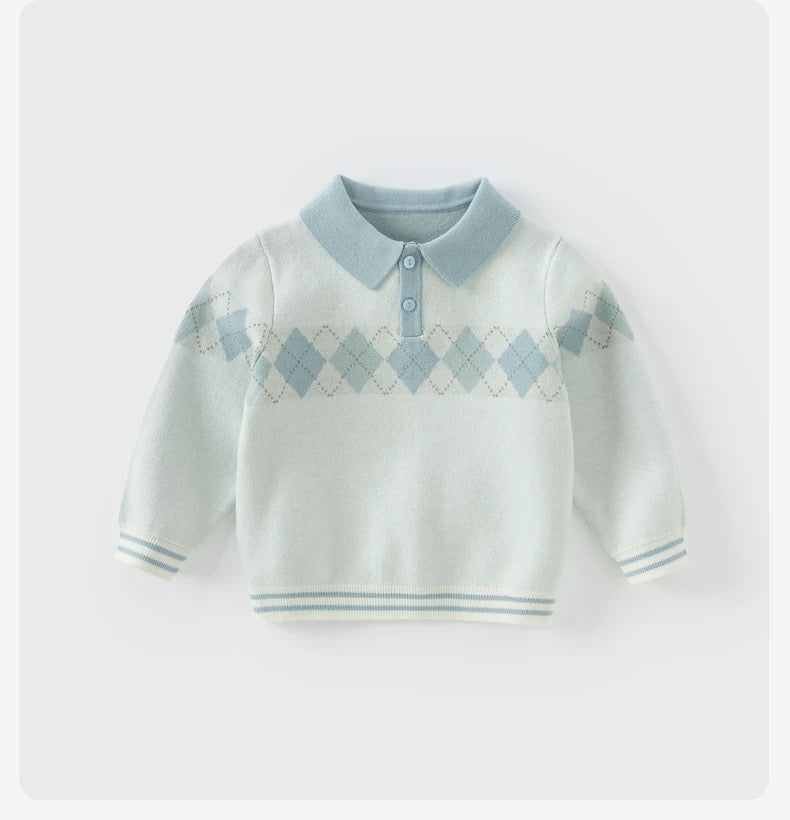 dave&bella デイブベラ アーガイルニットトップス DB3241877