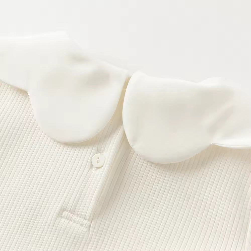 【予約】dave&bella デイブベラ ハート襟リブトップス DK3252660