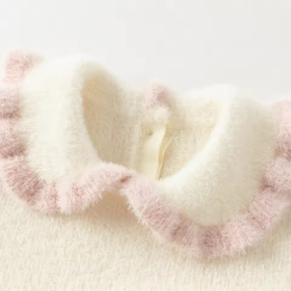 【予約】dave&bella デイブベラ ちょうちょ刺繍ふわふわワンピース DB4243761