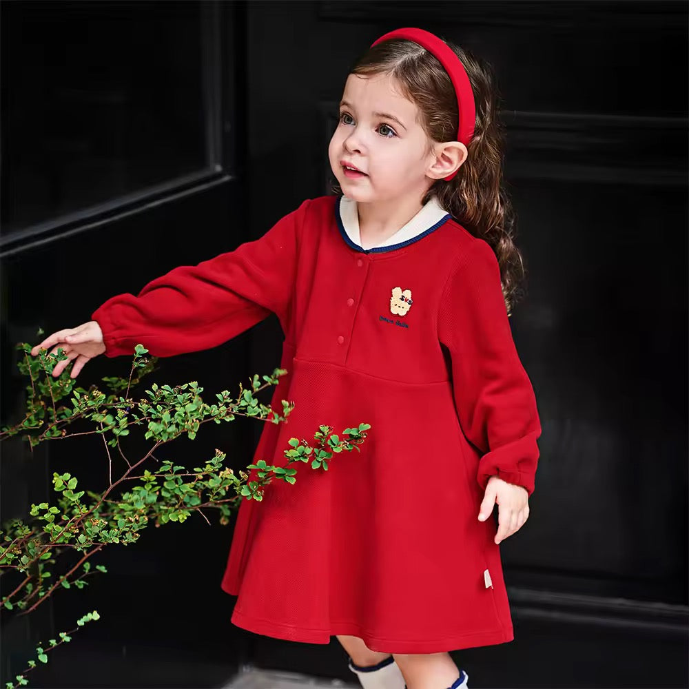 【予約】dave&bella デイブベラ レッドフレアワンピース DB3253371